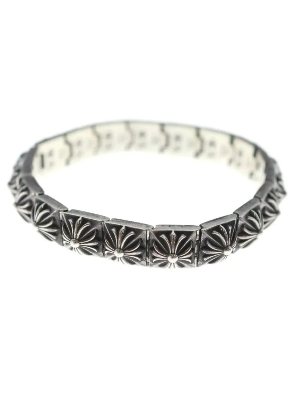 Chrome Hearts Pyramid Pls 8 Plus Ble Silver Bracelet